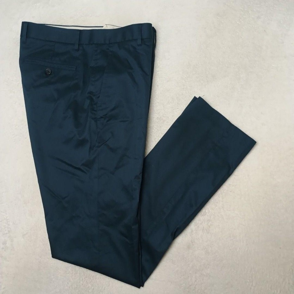 Bonobos Pants Men 32x34 Blue Chino Tailored Flat Workday Warrior Monday Work